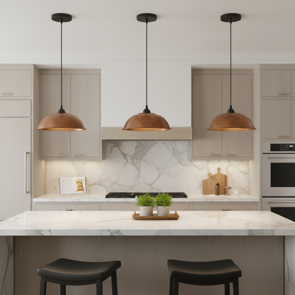 Hammered Copper Pendant Light