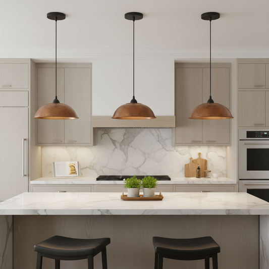 Hammered Copper Pendant Light