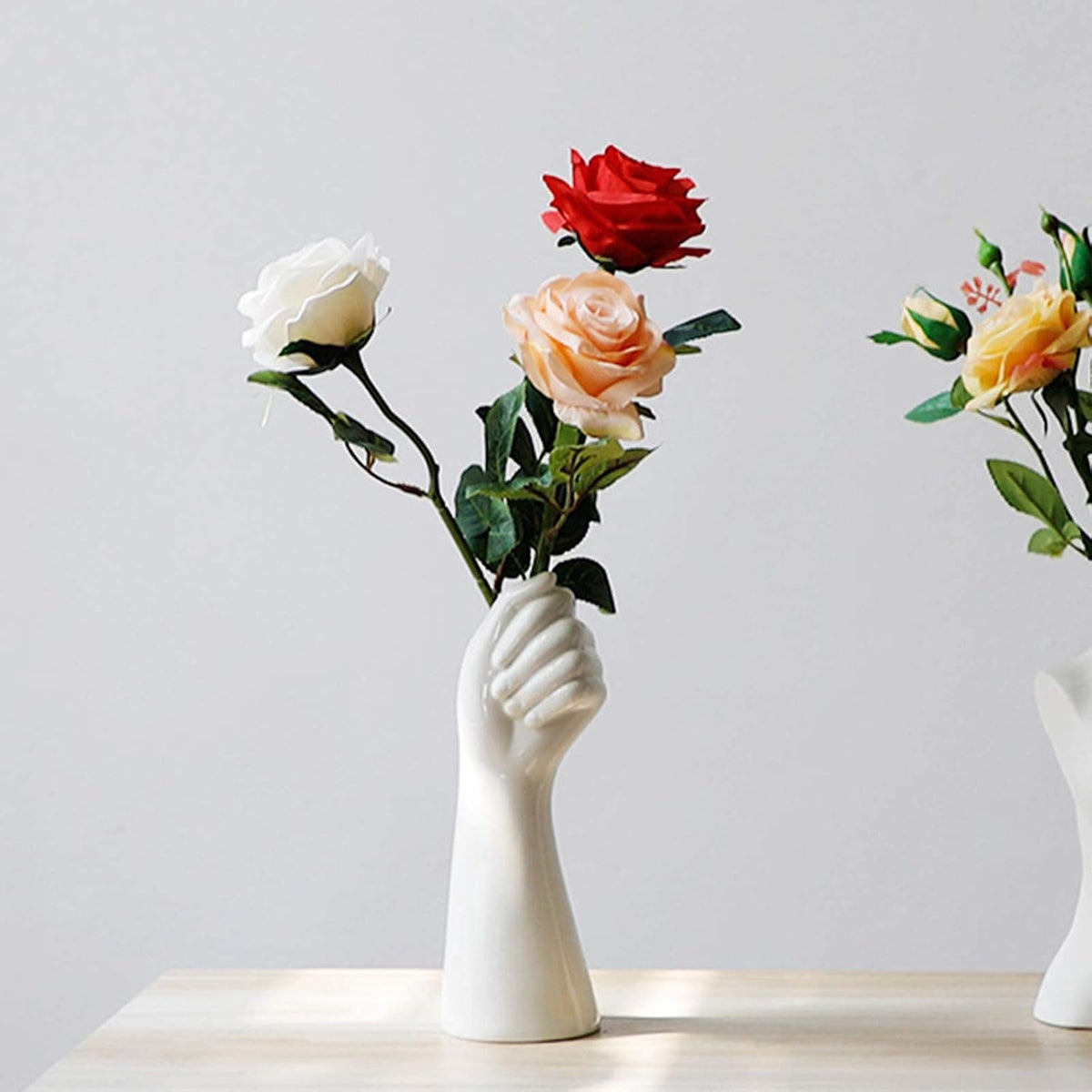 Hand Flower Ceramic Vase 1