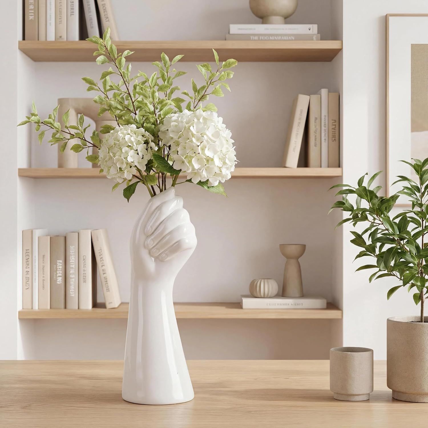 Hand Flower Ceramic Vase 6
