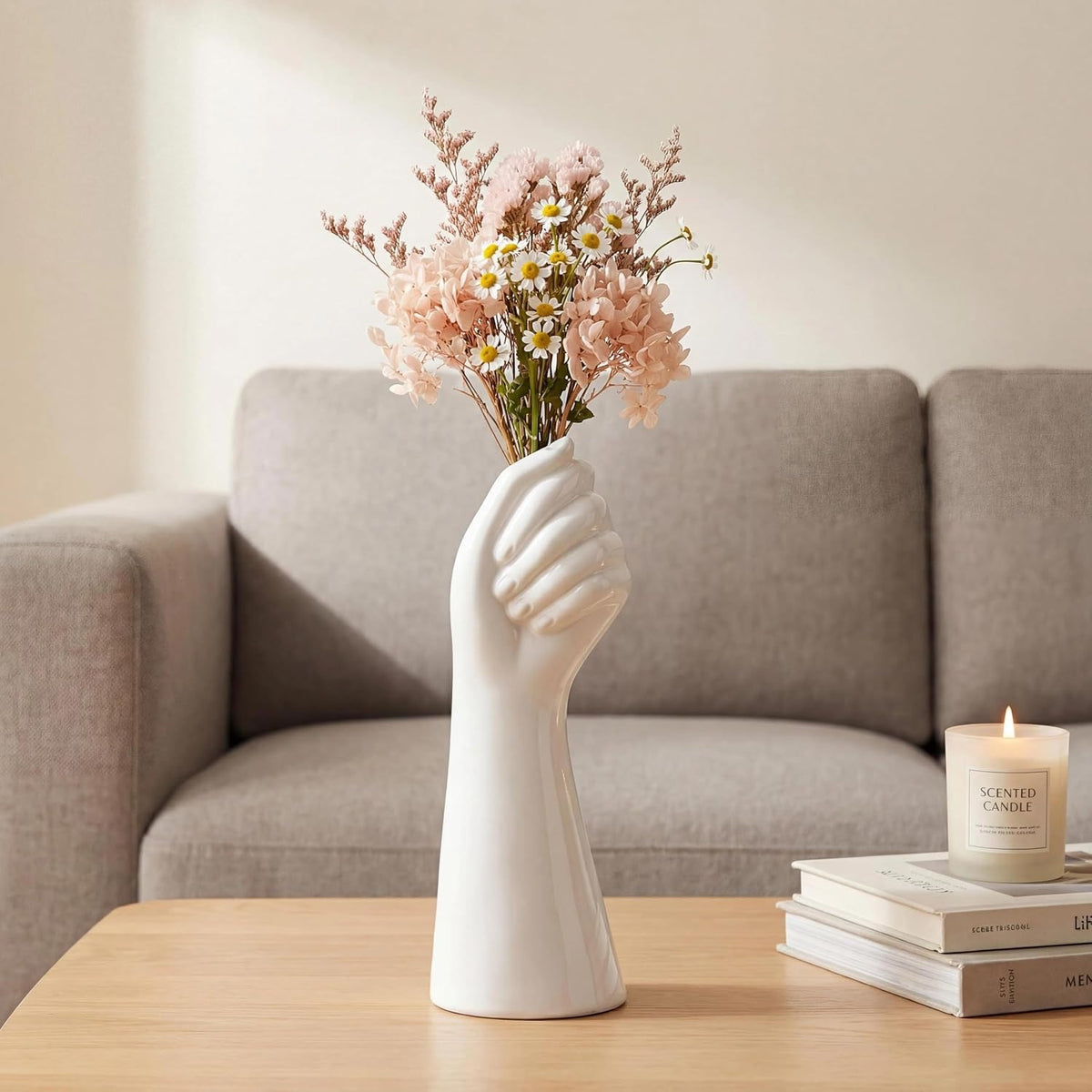 Hand Flower Ceramic Vase 8