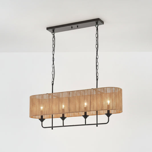 hand woven rattan chandelier 1
