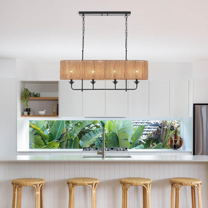 Hand Woven Rattan Chandelier