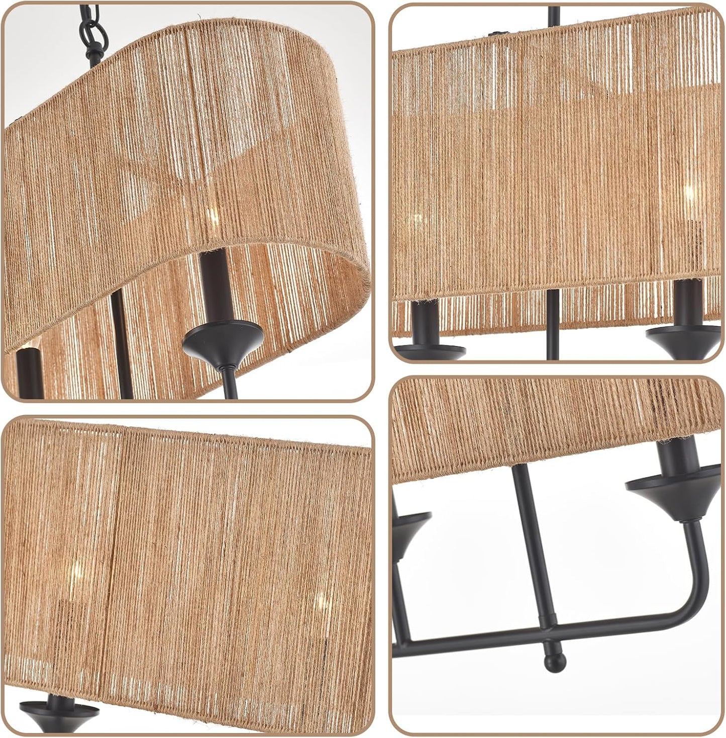 Hand Woven Rattan Chandelier
