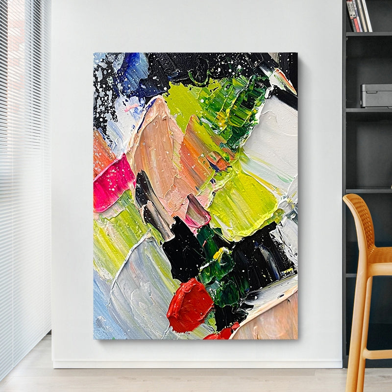 Abstract Colorful Textured Painting