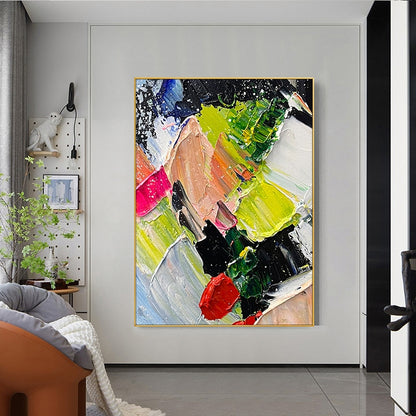 Abstract Colorful Textured Painting