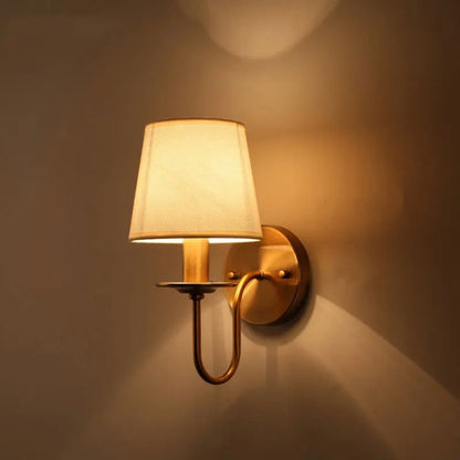 Mid Century Gold Wall Lamp