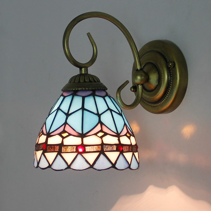 Sea Blue Tiffany Wall Sconce