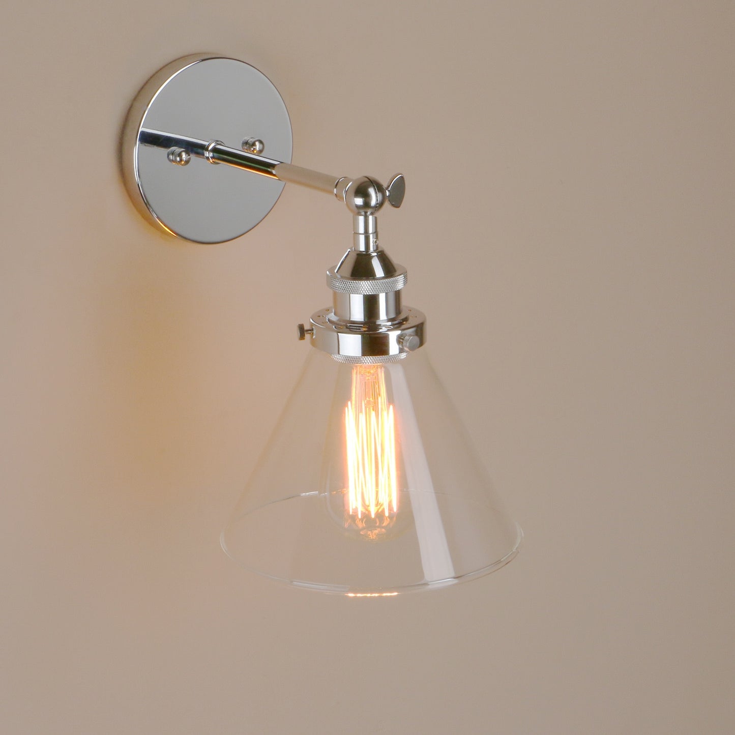 steel base wall sconce