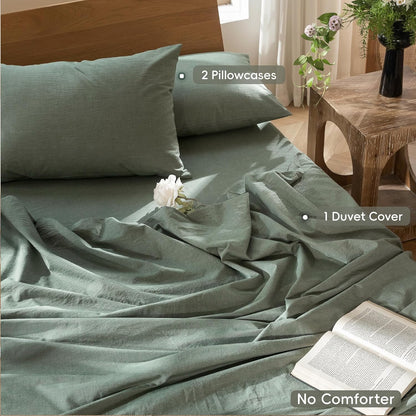 Heathered Green Duvet Cover Set