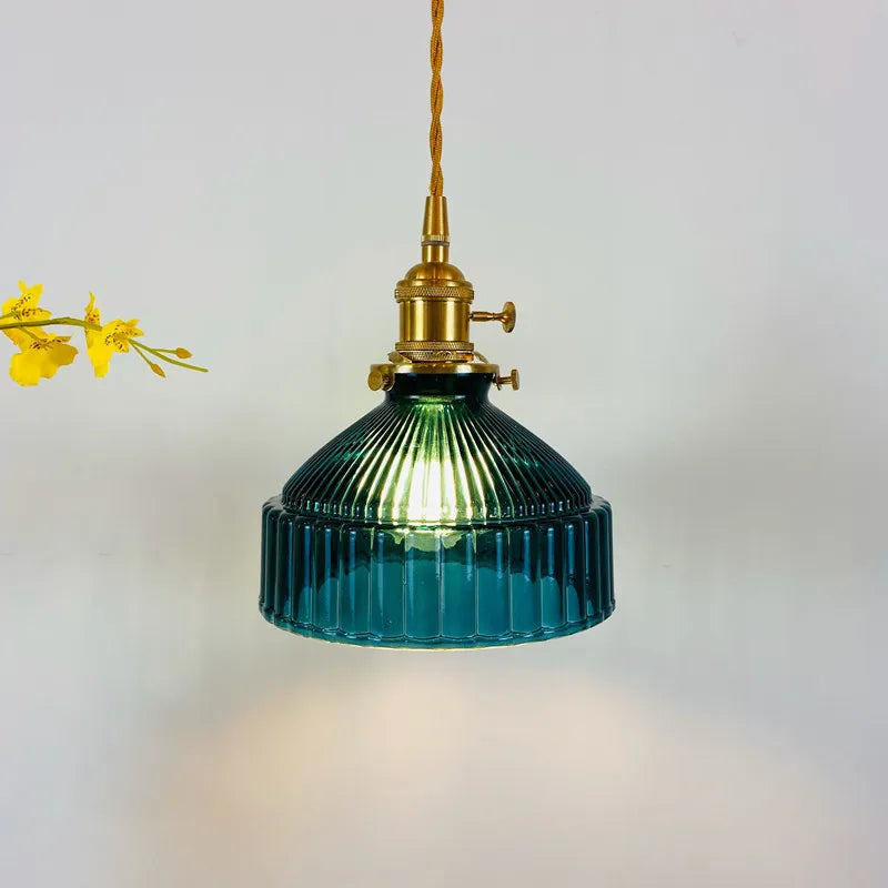 Copper Luminaria Glass Pendant Lamp