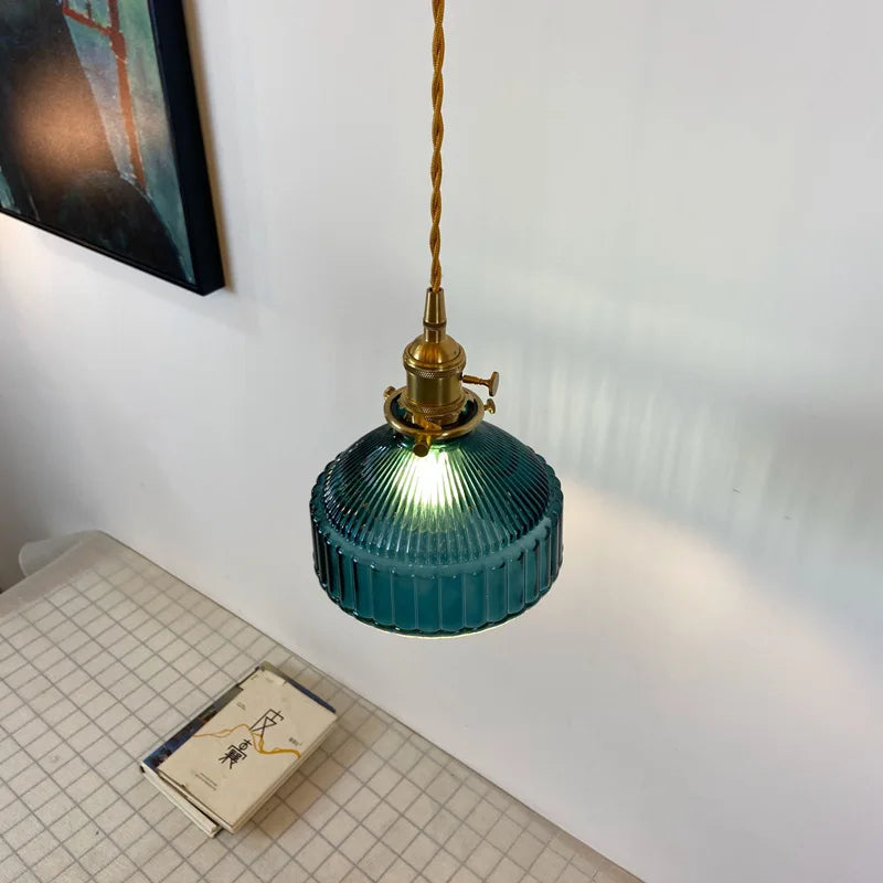 Copper Luminaria Glass Pendant Lamp