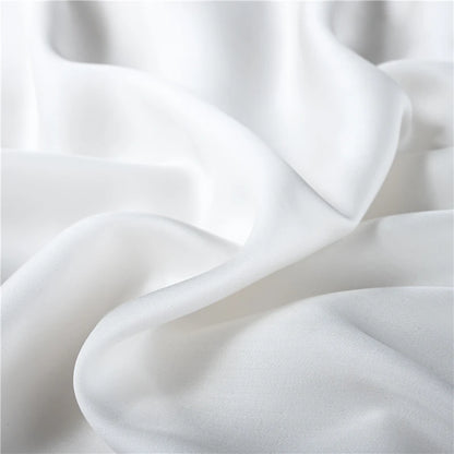 White Midnight Serenity Silk Duvet Cover.