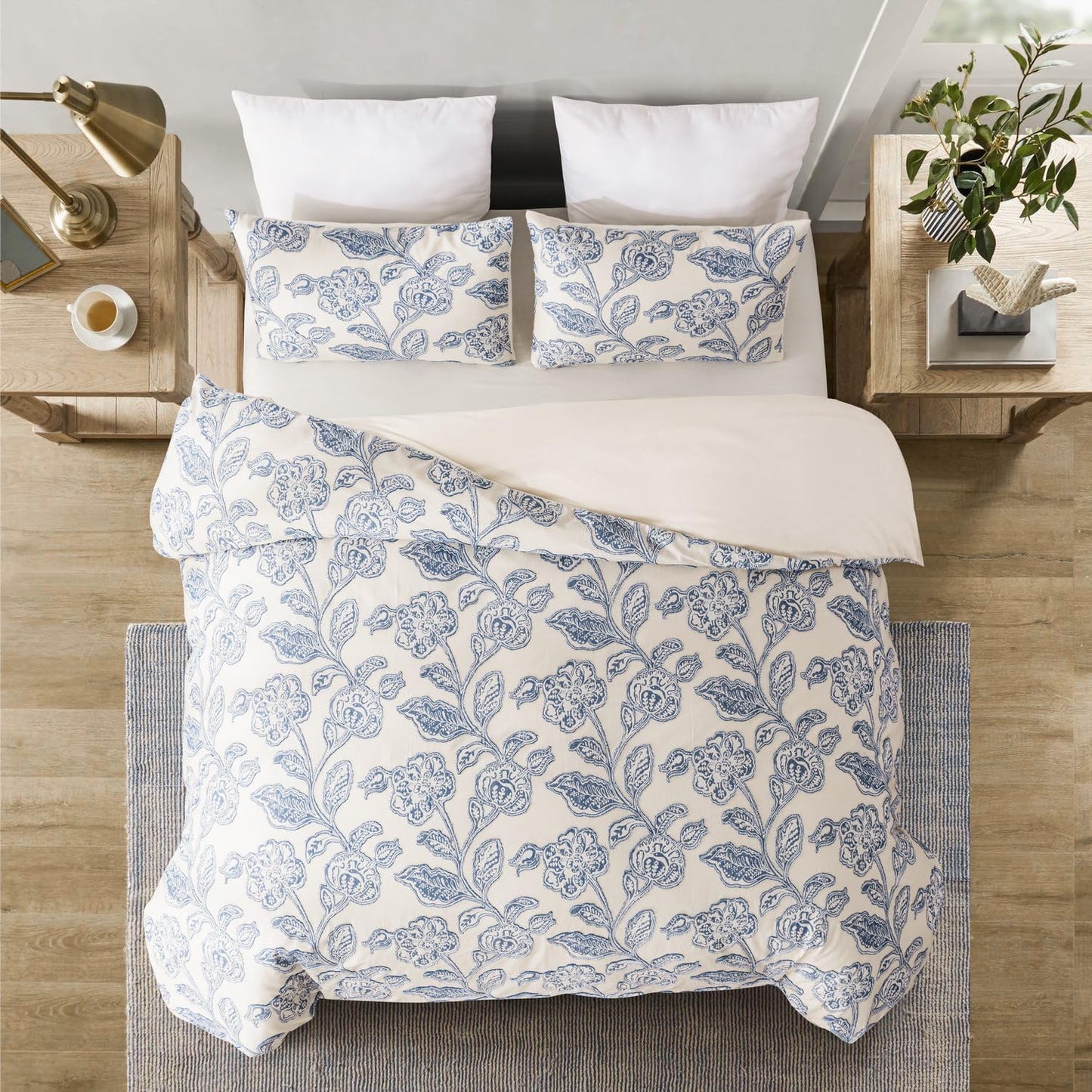 Jacquard Floral Duvet Cover Set