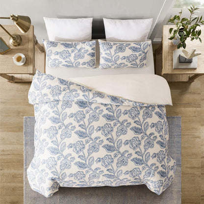 Jacquard Floral Duvet Cover Set