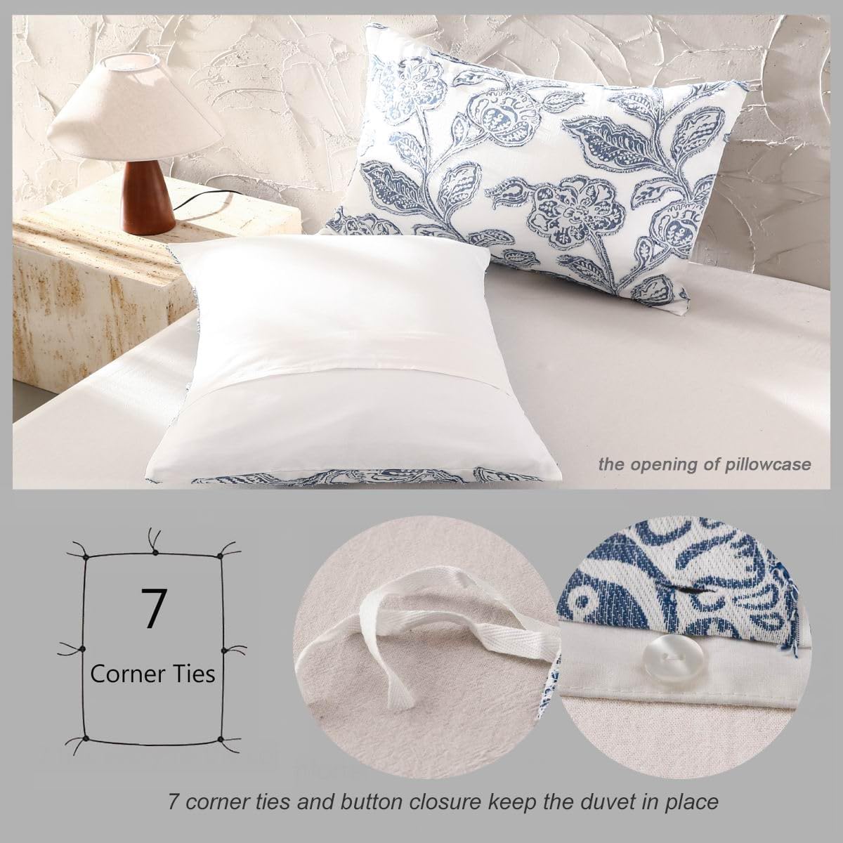 Jacquard Floral Duvet Cover Set