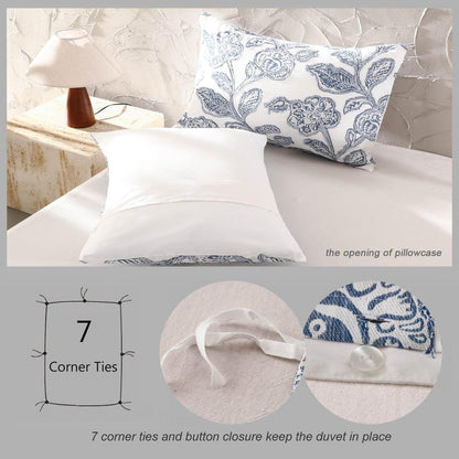 Jacquard Floral Duvet Cover Set