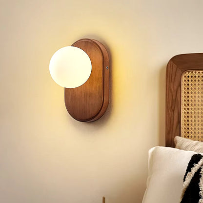 Japanese Walnut Color Wall Sconce