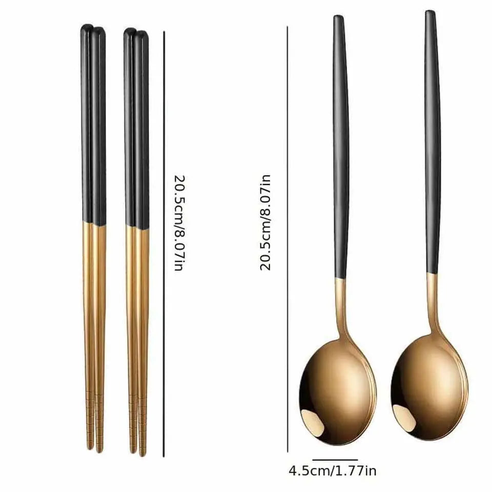 Korean Chopsticks Spoon Set Decorstly