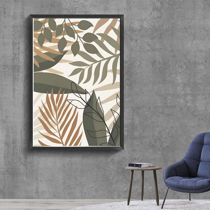 Large Leafy Canvas Print Art