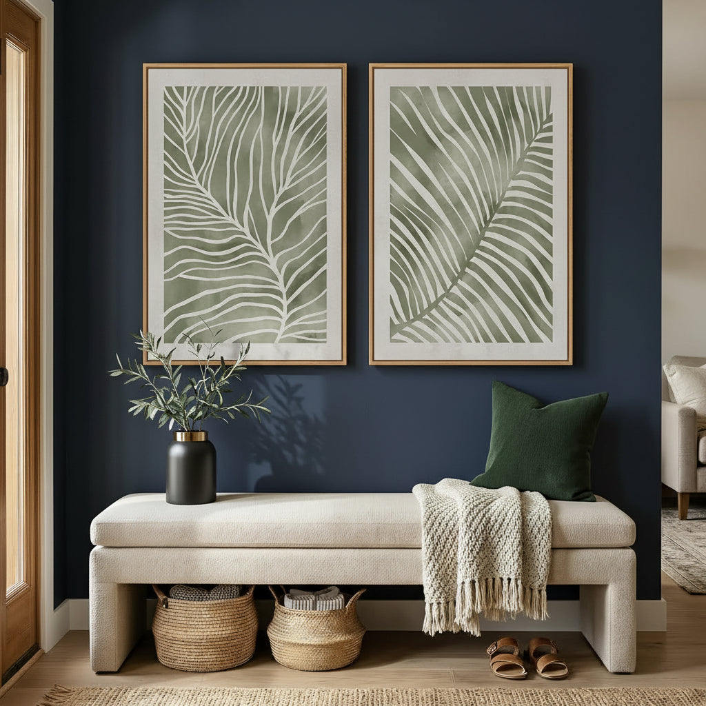 Large Leafy Canvas Art 2
