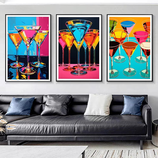 Mid Century Vintage Party Bar Wall Art