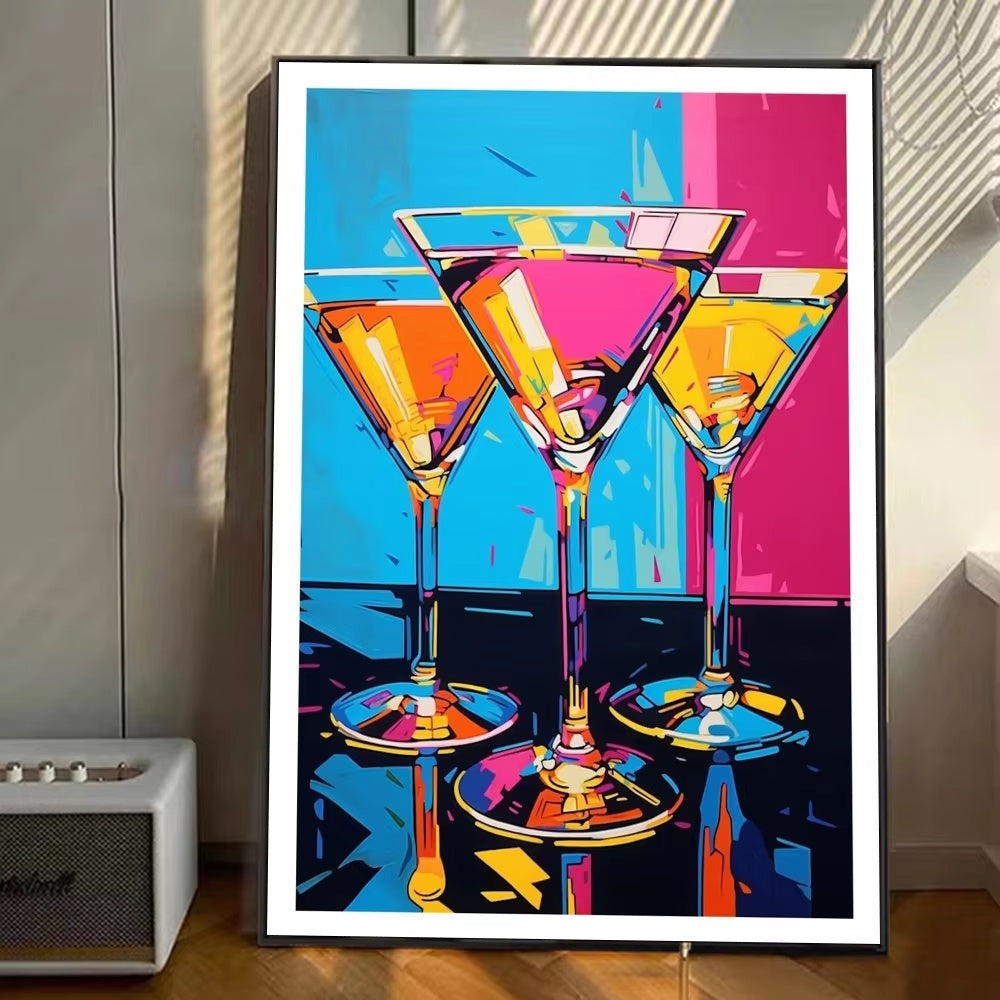Mid Century Vintage Party Bar Wall Art