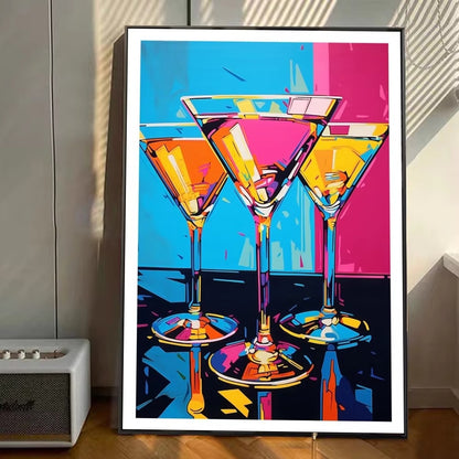 Mid Century Vintage Party Bar Wall Art
