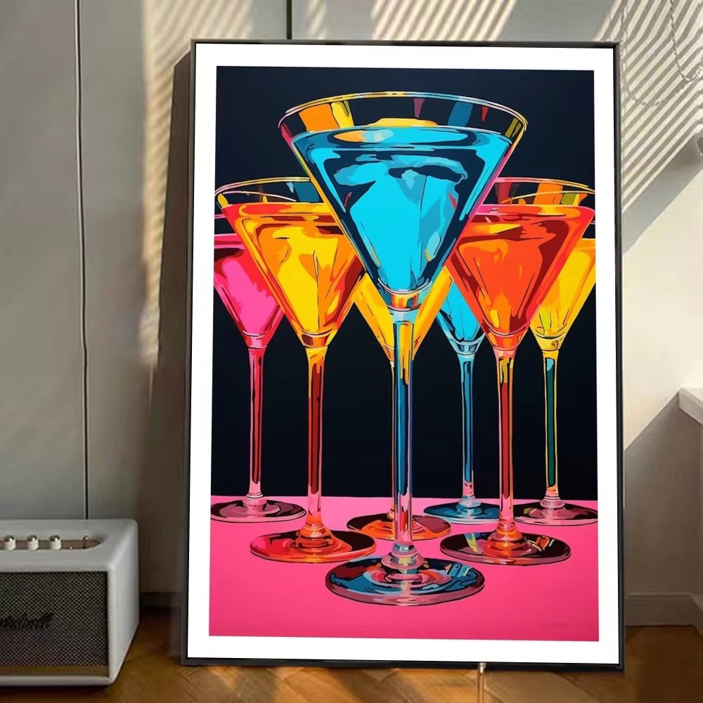 Mid Century Vintage Party Bar Wall Art