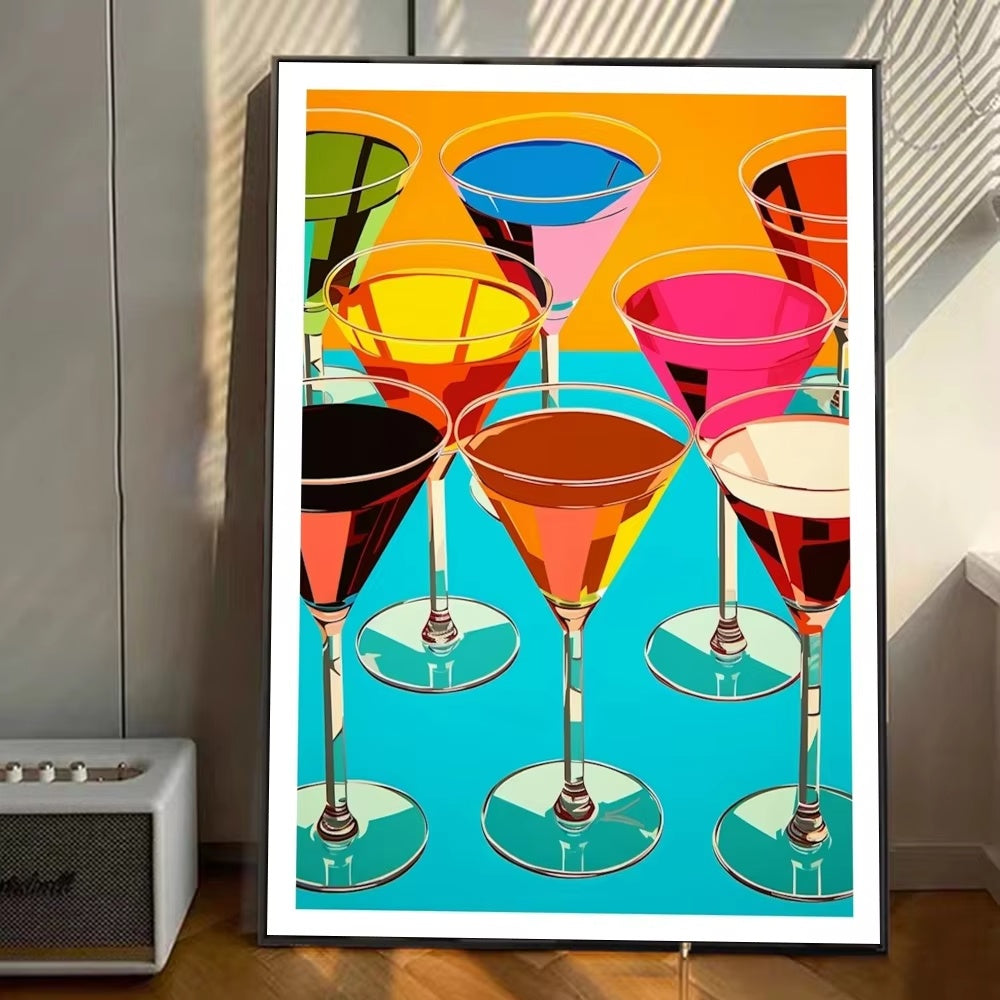 Mid Century Vintage Party Bar Wall Art