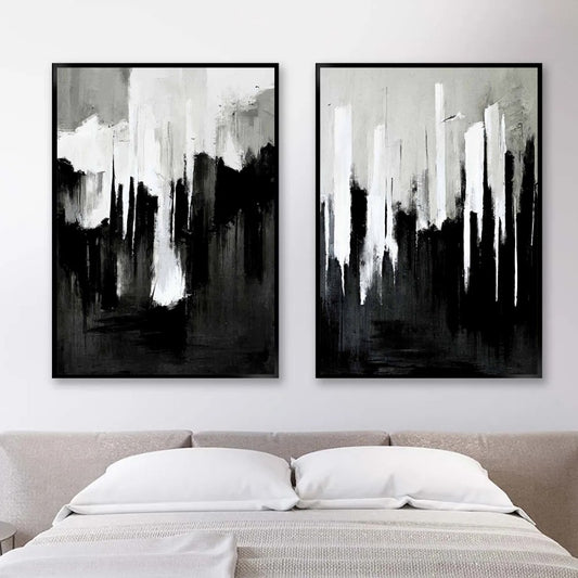 Minimalist Black White Canvas Wall Art