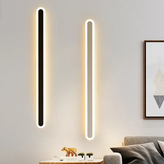 Decorstly Minimalist LED Long Strip Wall Sconce for  Indoor Bedroom Living Room Decor Lighting