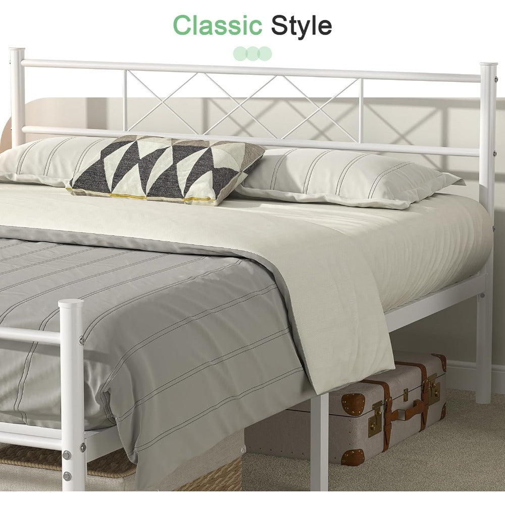 Minimalist Metal Slats Panel Bed Frame