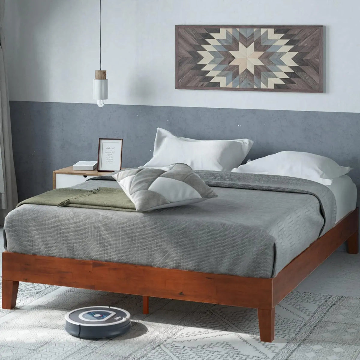 Minimalist Wood Platform Bed Frame - Decorstly