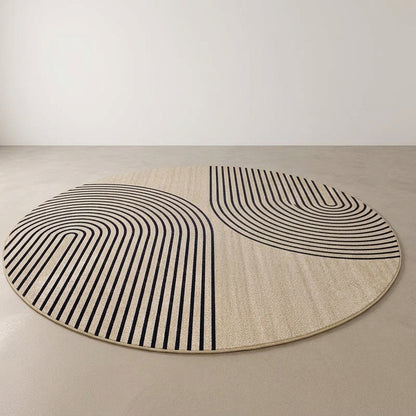 Minimalist Japandi Round Rug