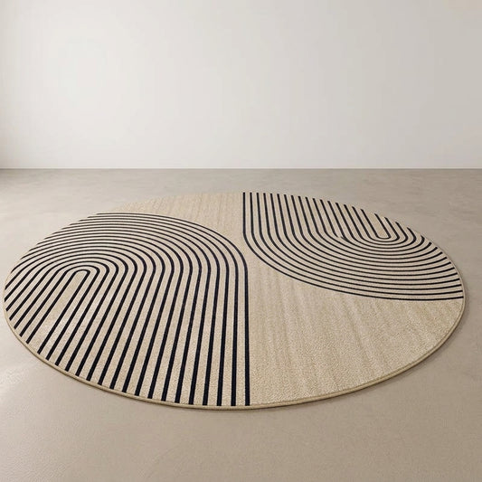 Minimalist Japandi Round Rug