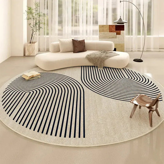 Minimalist Japandi Round Rug 1