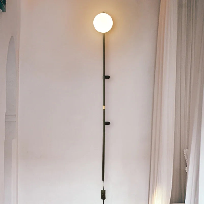 Black Modern Corded Wall Sconce