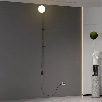 Black Modern Corded Wall Sconce