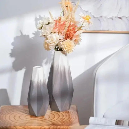 Modern White Grey Vases Set 3