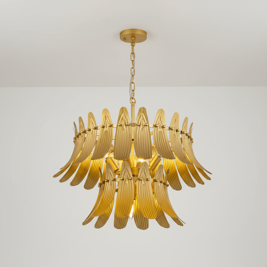 Monochromatic Leaf Chandelier 2