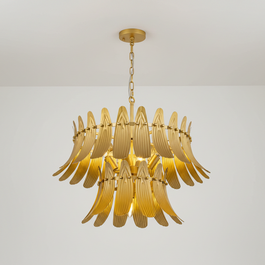 Monochromatic Leaf Chandelier 2