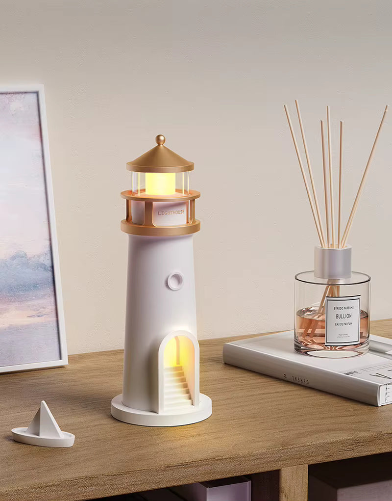 Moon Projection Light Lighthouse placed on a table