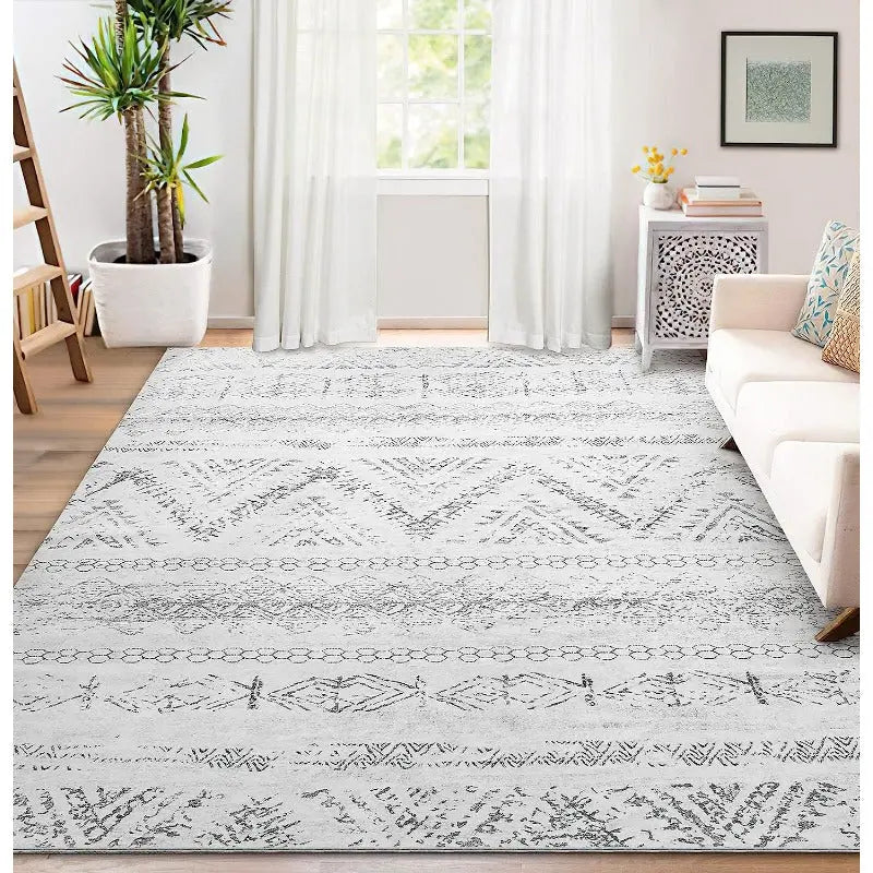 Moroccan Black Ivory Area Rug - Decorstly