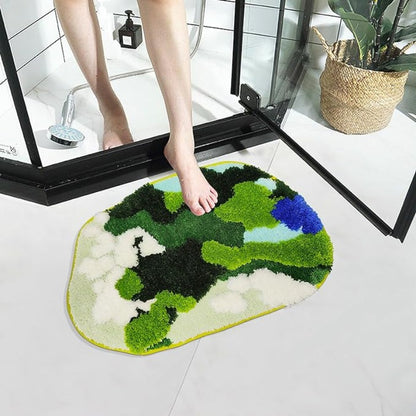 Moss Tufted Bathroom Mat