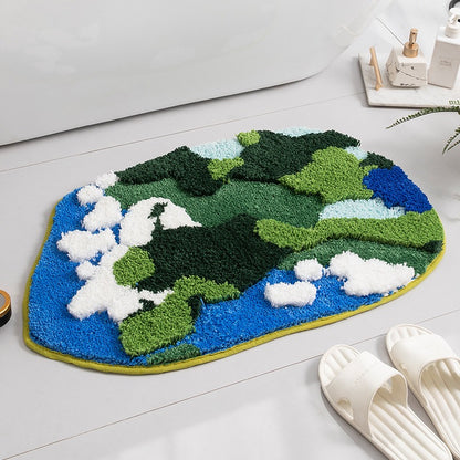 Moss Tufted Bathroom Mat