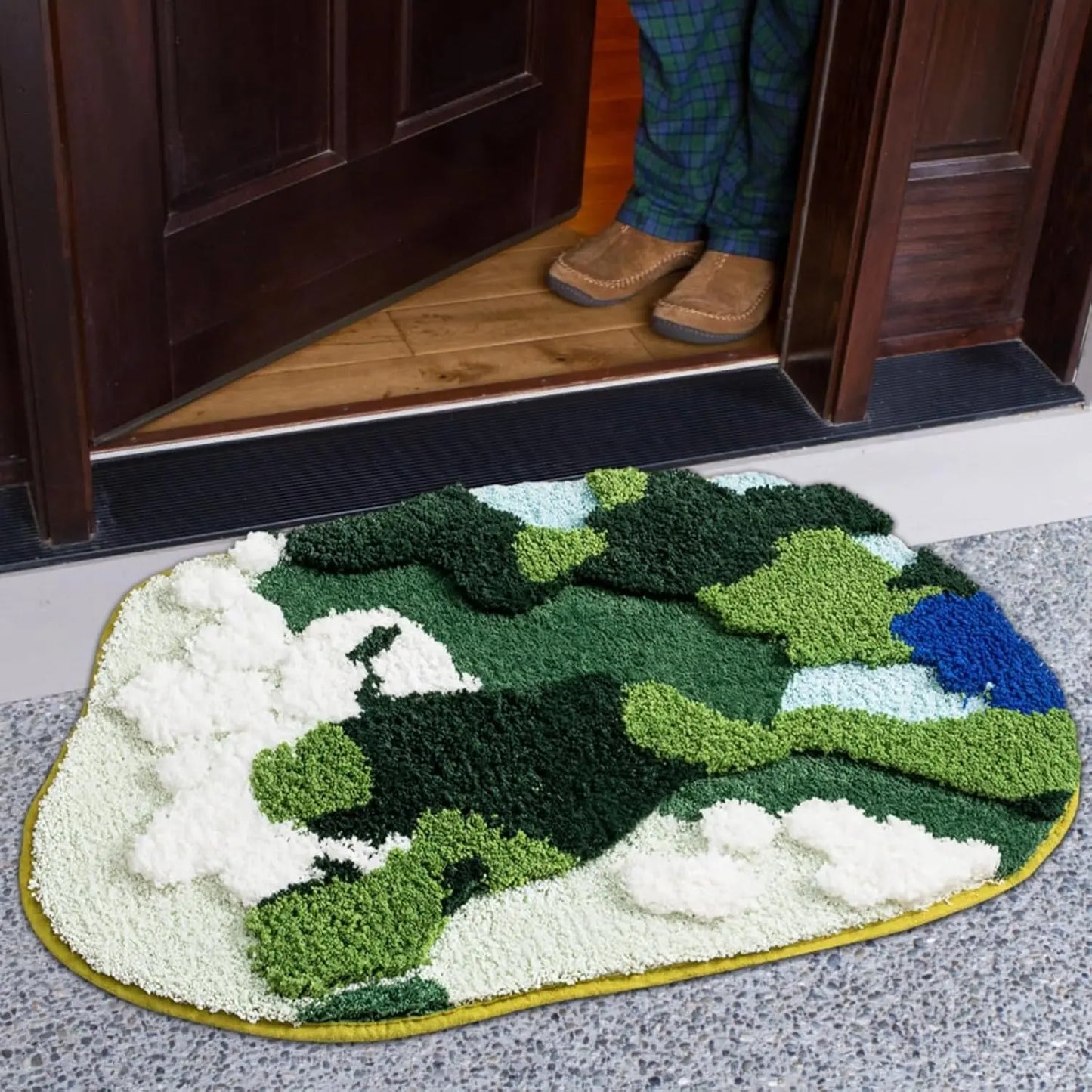 Moss Tufted Bathroom Mat - Decorstly
