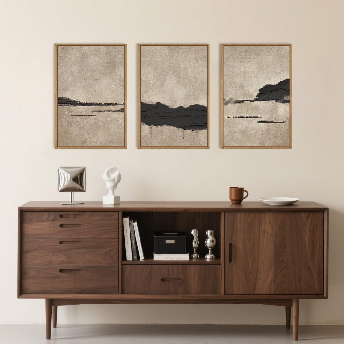 Neutral Abstract Canvas Art