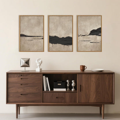 Neutral Abstract Canvas Art
