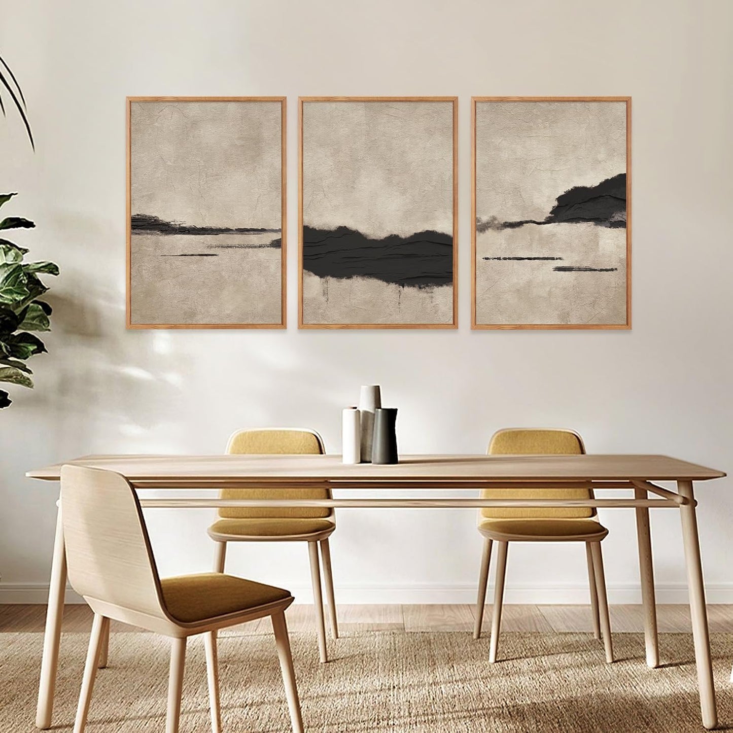 Neutral Abstract Canvas Art